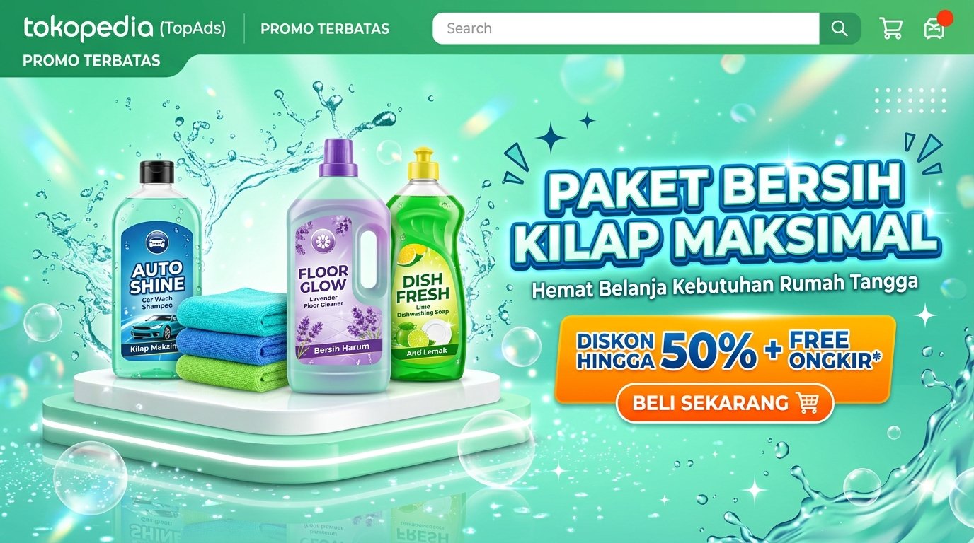 Paket Bersih Kilap Maksimal - Hemat Belanja Kebutuhan Rumah Tangga