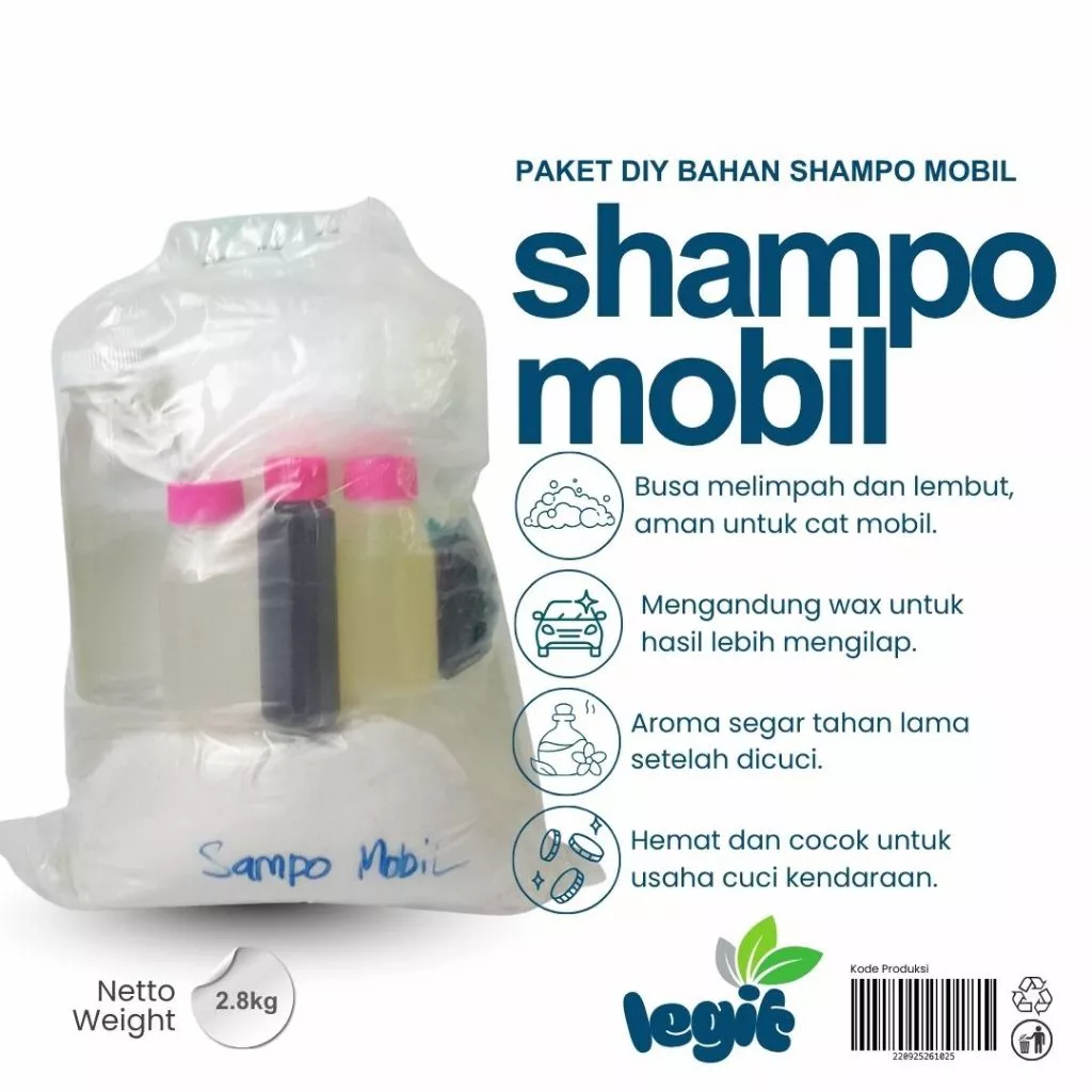 Bahan Shampoo Mobil Kendaraan Wax